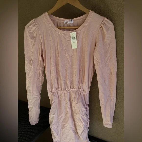 NWT Anthropologie Pink Long Sleeve Sheath Dress SIZE XS